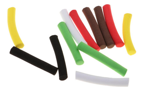 12 Piezas Aparejos De Pesca Zig Manga Cebo Espuma Multicolor
