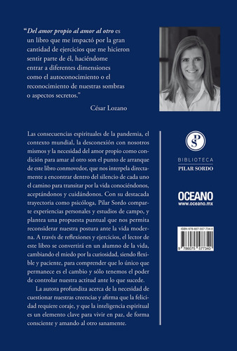 Imagen 2 de 2 de Del Amor Propio Al Amor Al Otro, De Sordo, Pilar. Editorial Océano, Tapa Blanda En Español, 2023