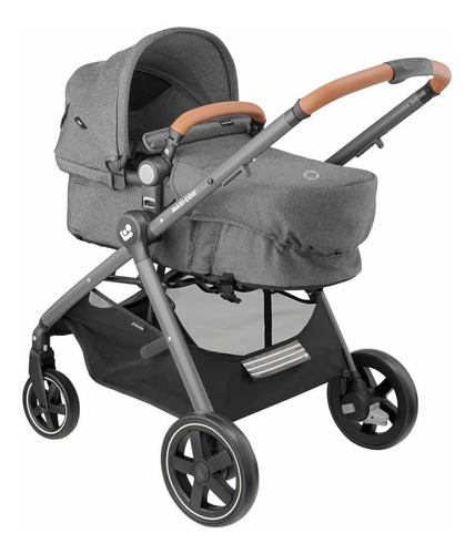 Carrinho De Bebê De Paseio Travel System Maxi-cosi Adorra Cinza Com Chassi De Cor Preto