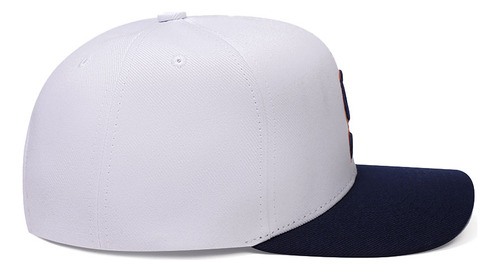 Boné Estruturado Branco Com Azul Marinho Seven Brand Logo S