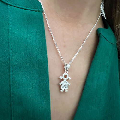 Imagen 6 de 10 de Dije Niño Circonias Y Plata .925 Agálea Joyería
