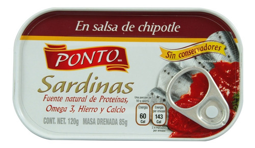 Sardinas Ponto En Salsa De Chipotle 120 Gr
