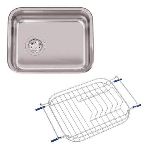 Pileta Cocina Johnson E44 + Escurreplatos - 44 X 34 X 15 C