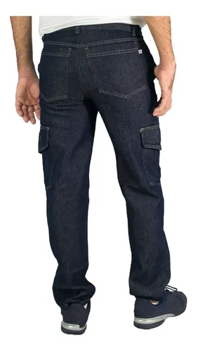 Calça jeans com hotsell bolso na perna