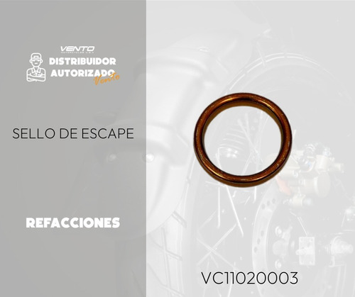 Vento Refaccion Sello De Escape Gt250 Vc11020003