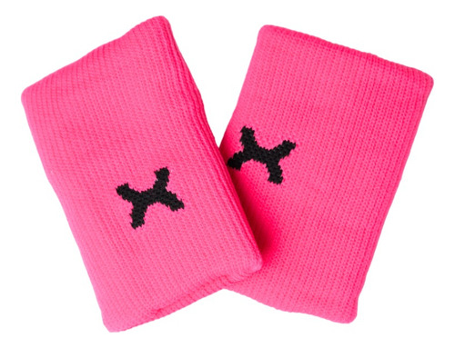 Muñequera Tenis Padel (pack X2) Algodón X-trust Absorbentes Color Fucsia