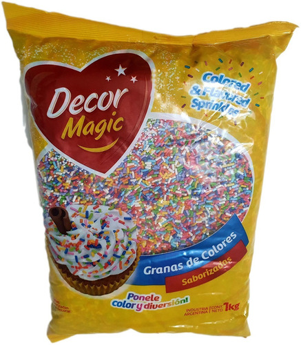 Granas De Color Decormagic Saborizada Para Decorar Torta 1kg