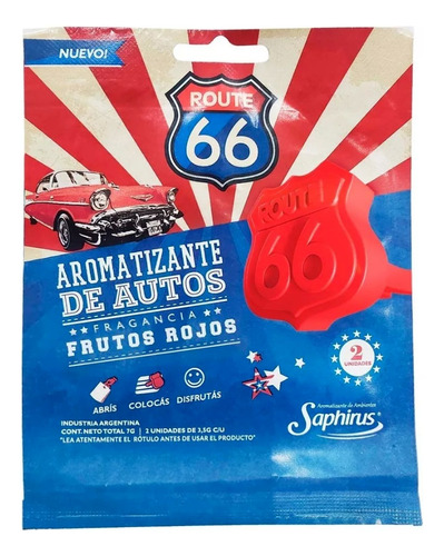 Aromatizante Auto Frutos Rojos - Route 66 - |yoamomiauto®|