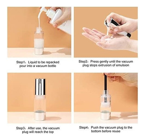 Ha 10 Pcs 50ml Botellas De Bomba Dispensador Cosmético De