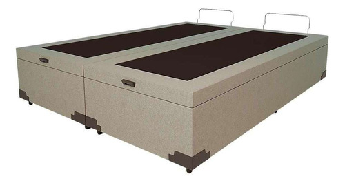 Base Para Cama Box Queen Martin Premium Com Baú Linho (47... Cor Cru