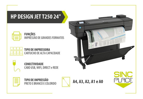 Imagem 2 de 10 de Impressora Plotter Hp T730 36 A0 A1 Designjet Wifi Direc