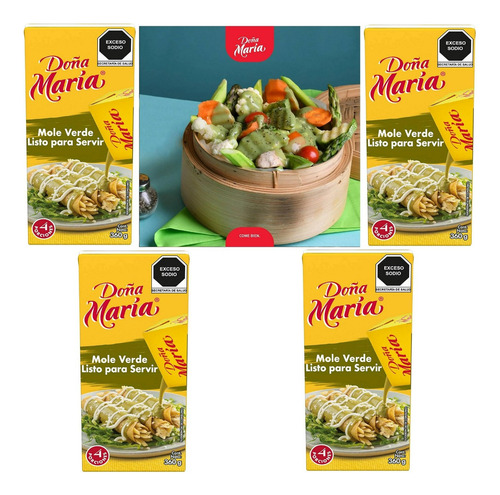 4 Mole Doña María Verde Listo Para Servir 360 Gr C/u