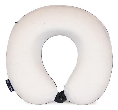 Almohada De Viaje Memory Foam Negra- Blanco Nautica