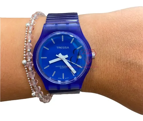 Reloj Tressa Katy Malla Elastizada Calendario Para Dama Cuotas