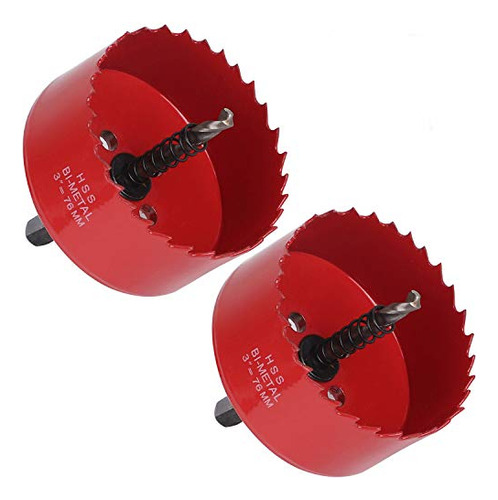 Kinjoek 2 Packs 3 Inch 76mm Hole Saw Heavy Duty Steel Cornho