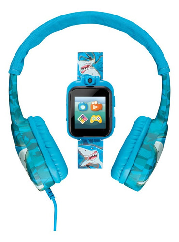 Smartwatch Para Niños Con Audifonos Tiburón 