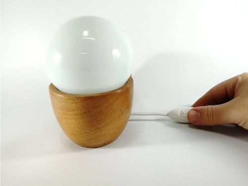 Imagen 4 de 4 de Velador Estilo Nordico Lampara Globo