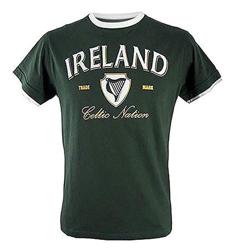  Camiseta Com Estampa Harp Celtic Nation E Acabamento Branco