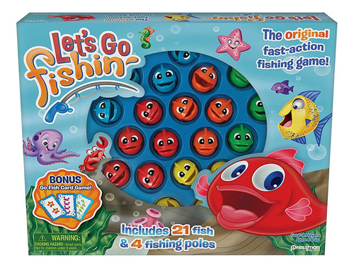 Pressman 58 Lets Go Fishin Combo Game, Incluye Go Fish Card