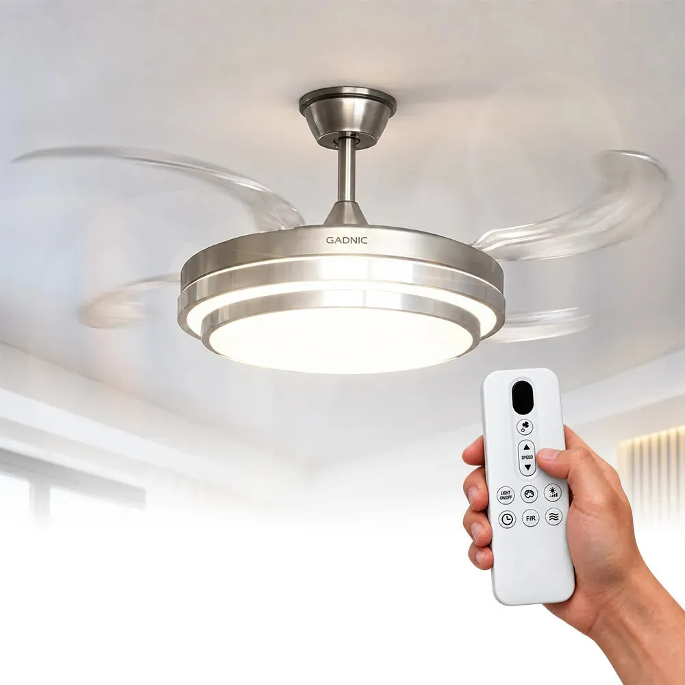 Ventilador De Techo Gadnic Retráctil Led 36w Control Remoto