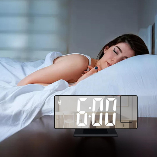 Reloj Digital Con Pantalla Grande Proyección De Techo De Rel