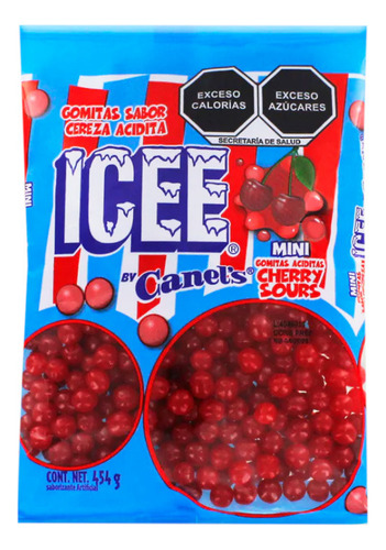 Mini Cherry Sours Icee Gomita Sabor Cereza 454 G
