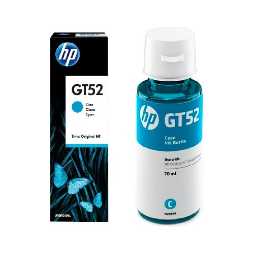 Botella De Tinta Hp Gt52 Color Cian 