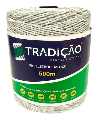 Barbante Para Cerca Elétrica Rural Eletroplastico Rolo 500m