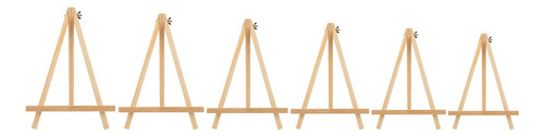 3 Unpainted Wood Table TriPod Easel Folded Canvas Photo
