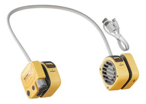 Ventilador Para Colgar En El Cuello, Ventilador De Amarillo