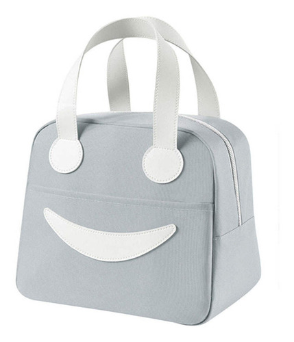 Bolsa De Almuerzo Enfriador Portátil Con Aislamiento Gris Bolsa De Almuerzo Enfriador Portátil Con Aislamiento Gris