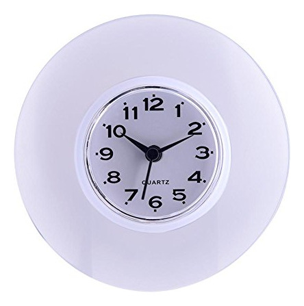 Fdit 6 Colores Mini Lindo Baño Cocina Espejo Succión Reloj