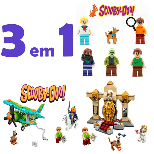 3 Kits Minifiguras Scooby Doo - Compatível Lego - 3 Em 1