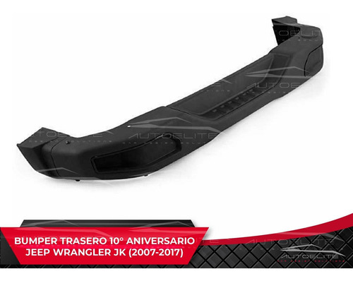 Imagen 2 de 10 de Defensa Facia Bumper Jeep Jk 07 - 17 Trasero 10 Aniversario