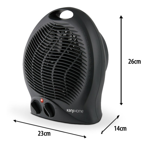 Imagen 3 de 6 de Calefactor Redondo Estufa Con Ventilador 2000 Watts Portatil