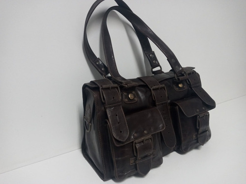 7k Cartera De Cuero Natural Vintage Moore