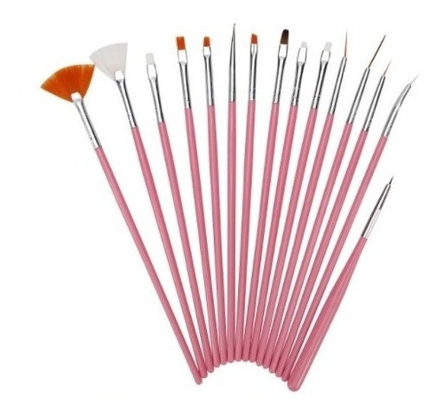 Kit De 15 Pinceles Para Uñas
