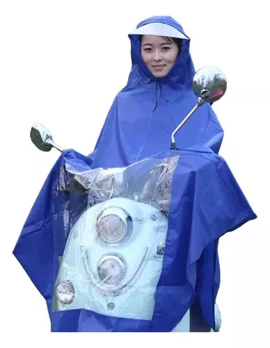 Capa Poncho Impermeable Pvc Hombre Mujer Piloto Waterdog Con Capucha Para  Lluvia Agua Moto