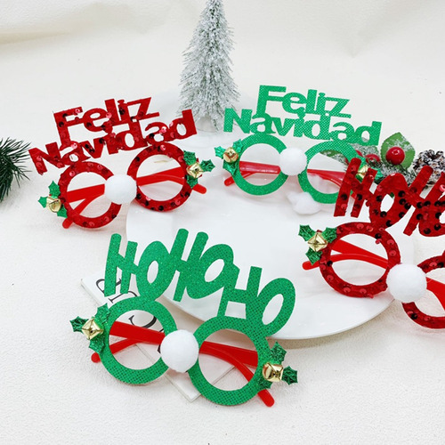 (e) Anteojos Navideños Con Lentejuelas Brillantes Nuevos