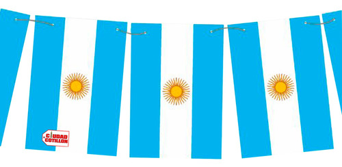 Banderín Guirnalda Banderas Gigantes Argentina 240mts- Cc