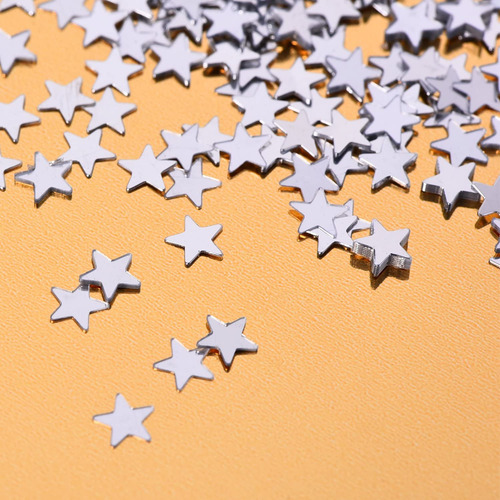 Confetti Mini Estrellas Plateadas 6mm 30gr.