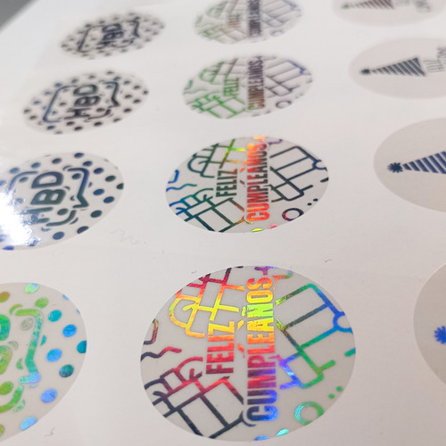 100 Pzas Stickers De Decoración: Feliz Cumpleaños.