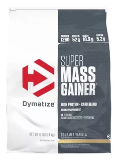 Super Mass Gainer 12 Lb Dymatize, Ganador De Masa C/vitamina Sabor Gourmet Vanilla