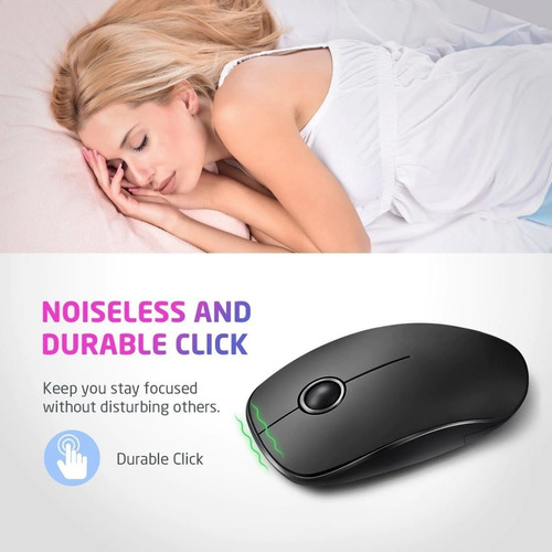Imagen 5 de 8 de Mouse Inalambrico Victsing Delgado Slim Silencioso Pc Laptop