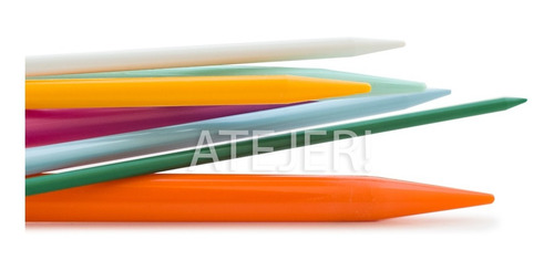 Imagen 4 de 5 de Combo Agujas De Tejer De Plástico Tricot Cadena Par Surtidos