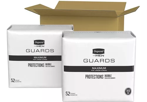 KIDS BOX - 🔷️Depend Protectores de incontinencia para hombres. 🔸️Depend  Guards – Compresas de máxima absorción para incontinencia para hombres  diseñadas específicamente para el cuerpo de un hombre y protegen contra  fugas