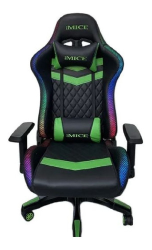 Silla Gamer Profesional Imice Retroiluminada Rgb + Control 