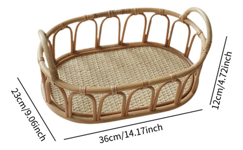 Cesta De Ratán Cesta De Almacenamiento Oval Para Organizar
