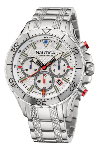 Nautica Hombre Nst Chrono Brazalete De Acero M46t9