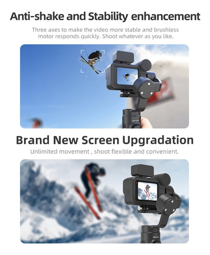 Imagen 3 de 10 de Estabilizador Gopro 11/10/9/8 Insta360 Inalámbrico Osmo Anti